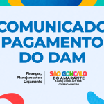 COMUNICADO: PAGAMENTO DO DAM